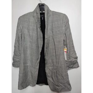 1. State Black Plaid Blazer Small